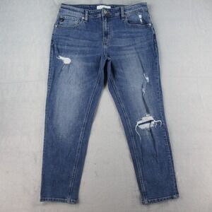 KanCan Distressed Slim Straight Leg Jeans Medium Wash Size 11/29 KC8631M